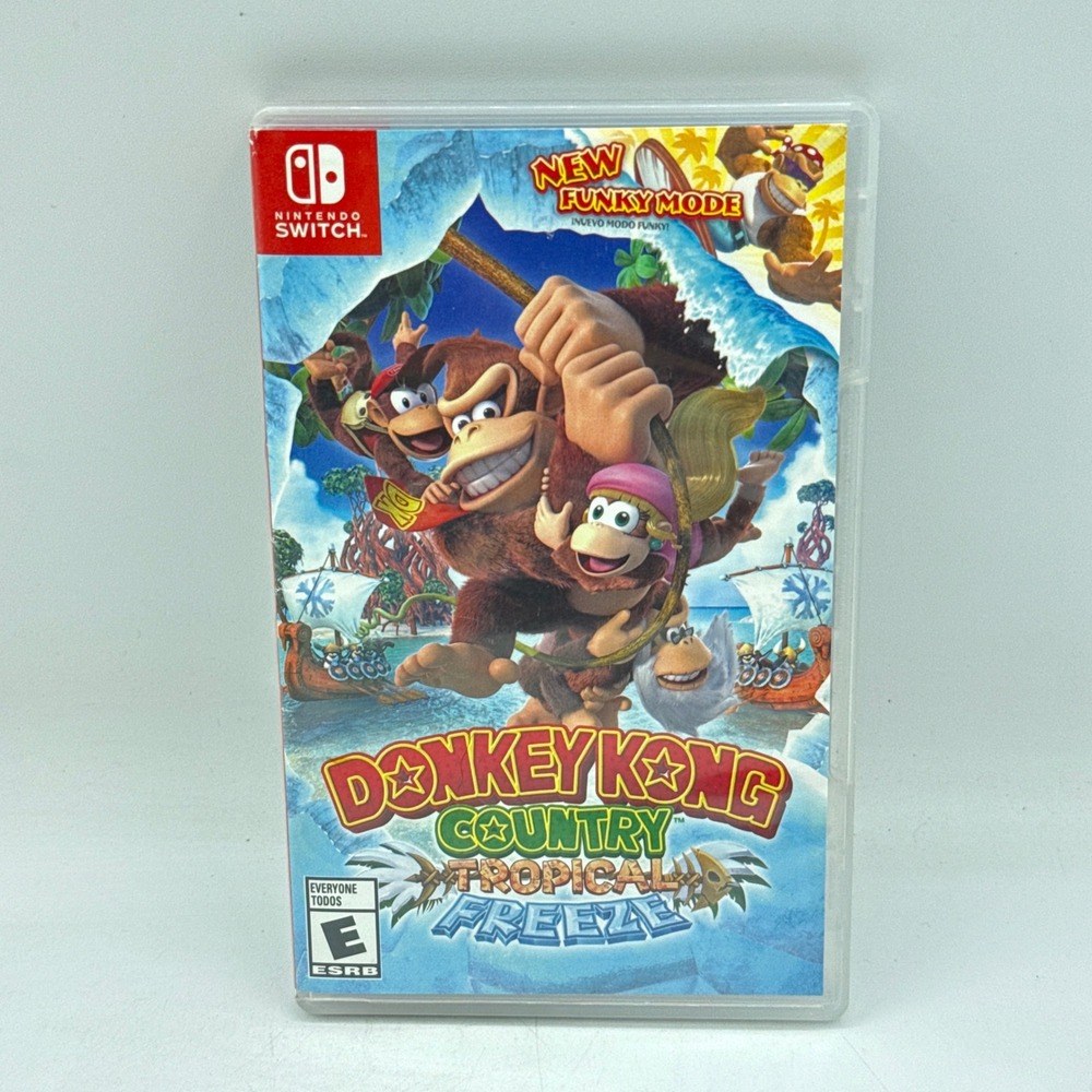 Nintendo Donkey Kong Country Tropical Freeze Switch Game Everyone Red Funky Mode
